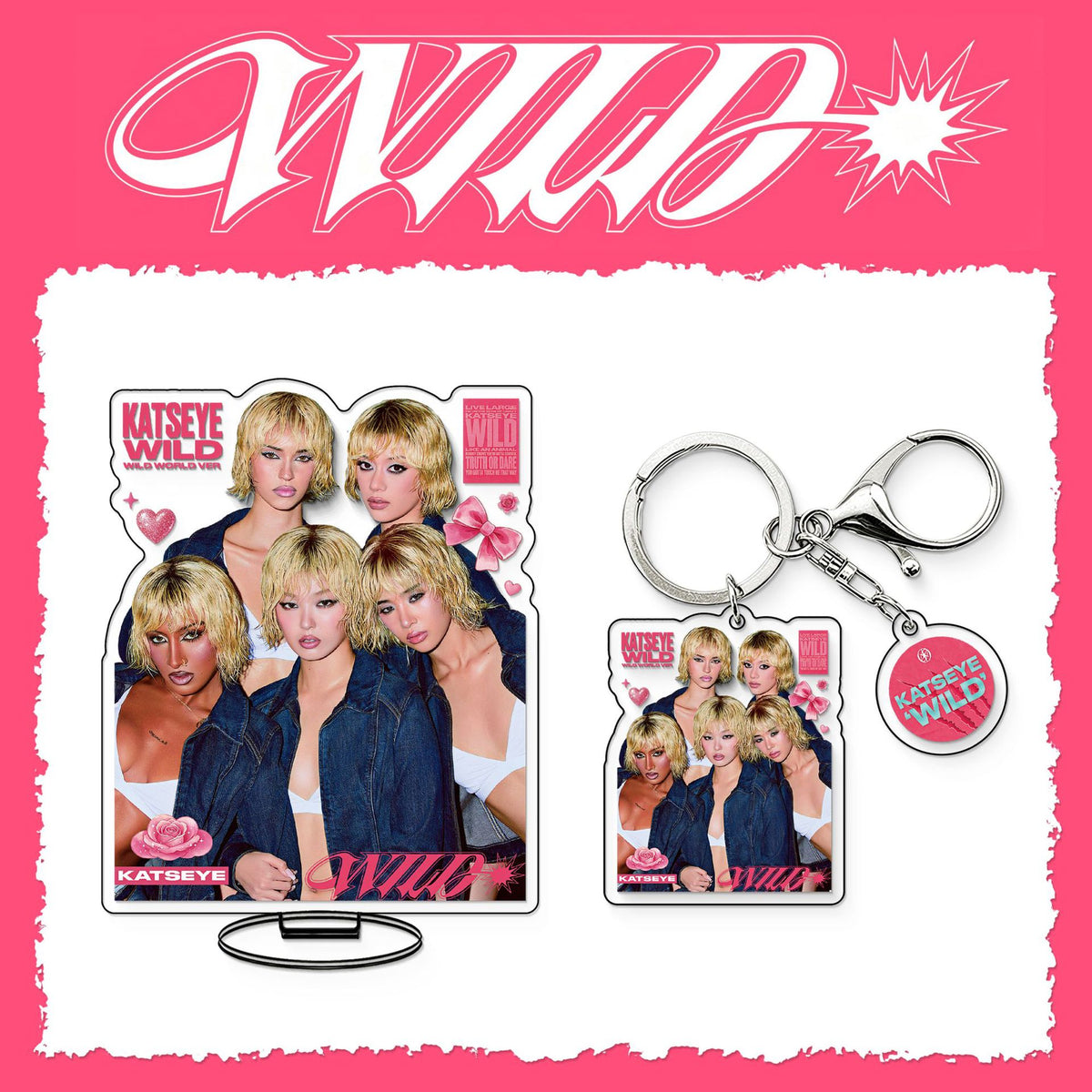 KATSEYE WILD Keyring Standie Set