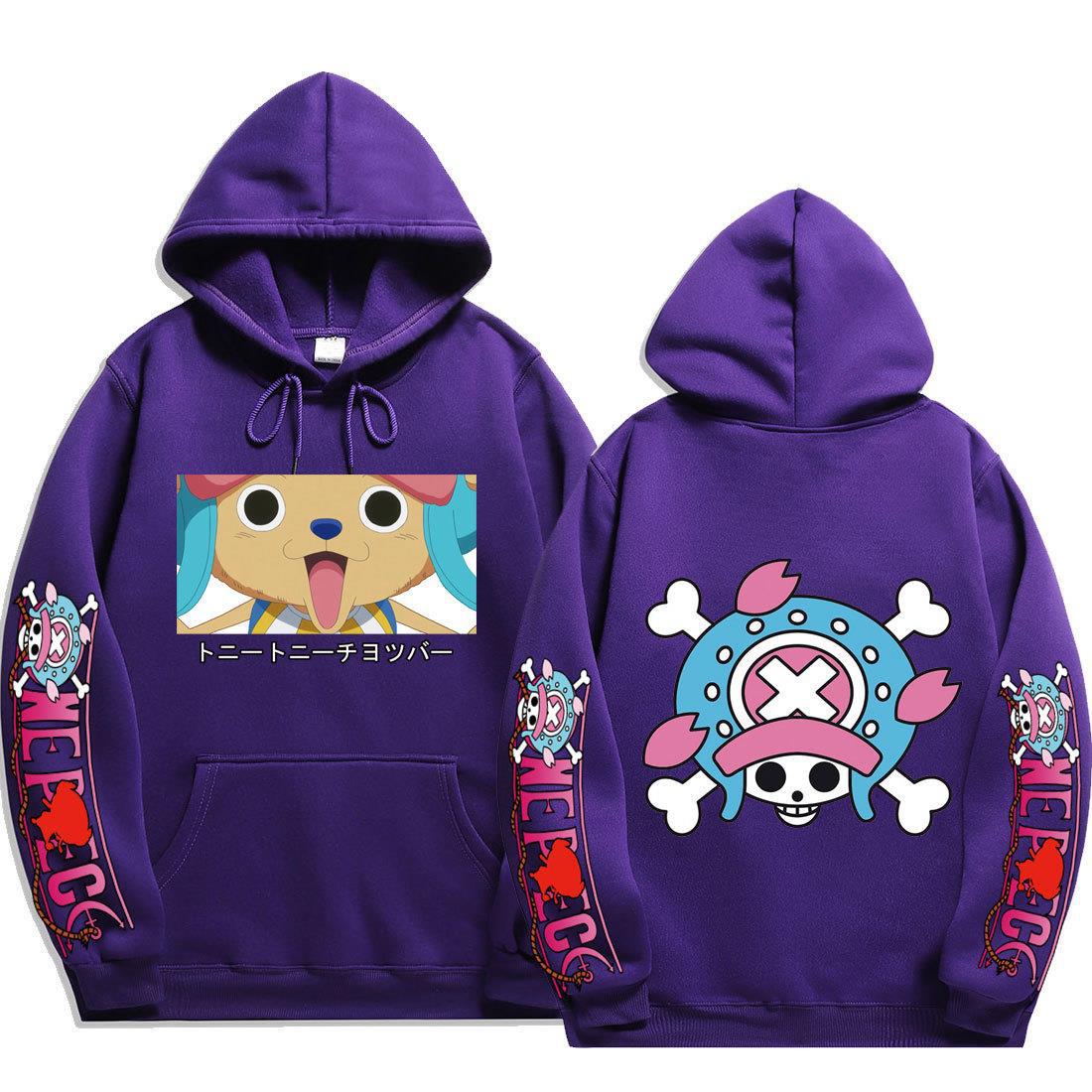 Unisex Cute Chopper Printed Loose Hoodie