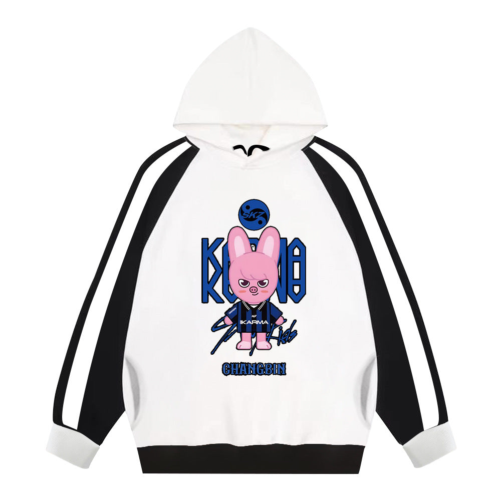 Karma Album Cartoon Printed Pocket Hoodie