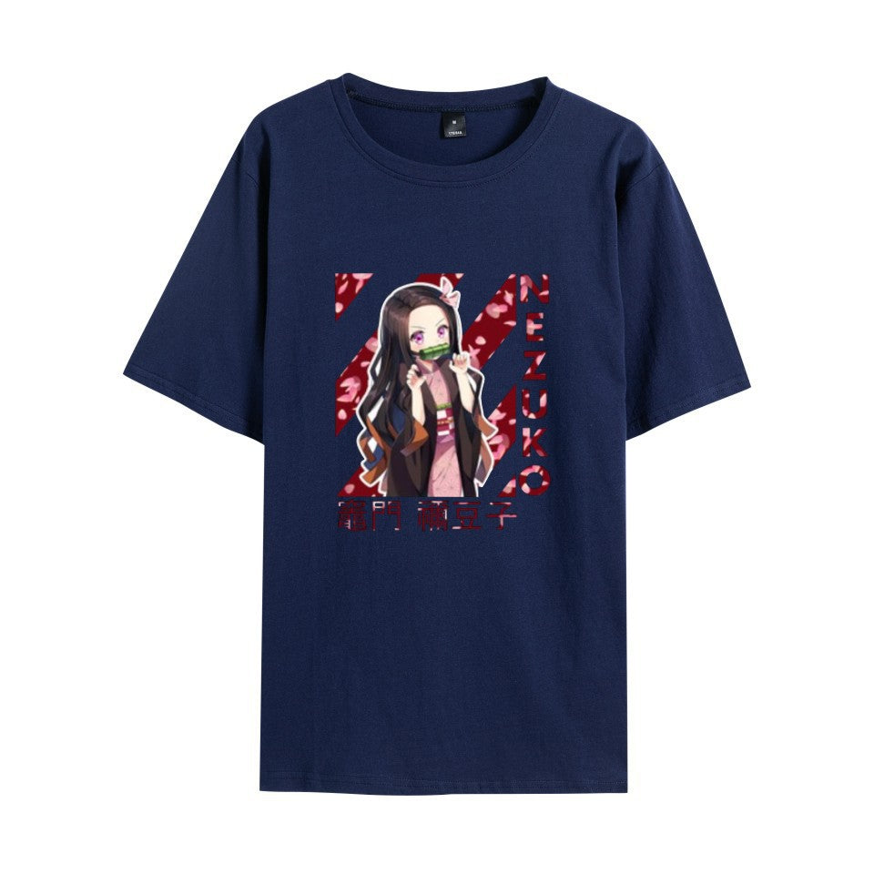 Unisex Anime Pattern Print Short Sleeve T-Shirt