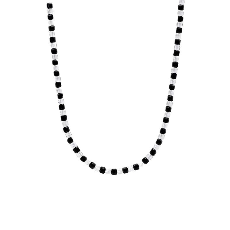 Luxury Friends Rachel Black and White Cube Necklace