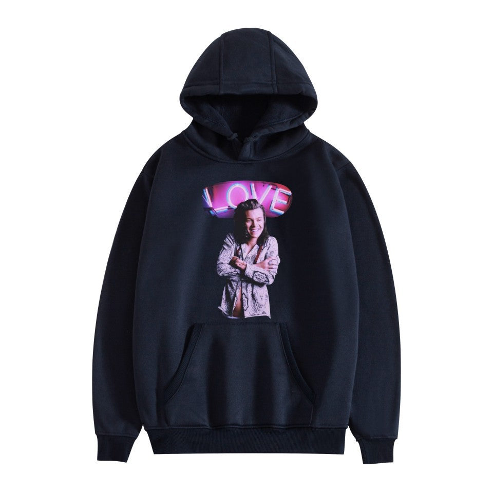 Women's Harry Print Long-sleeved Pullover Pocket Hoodie