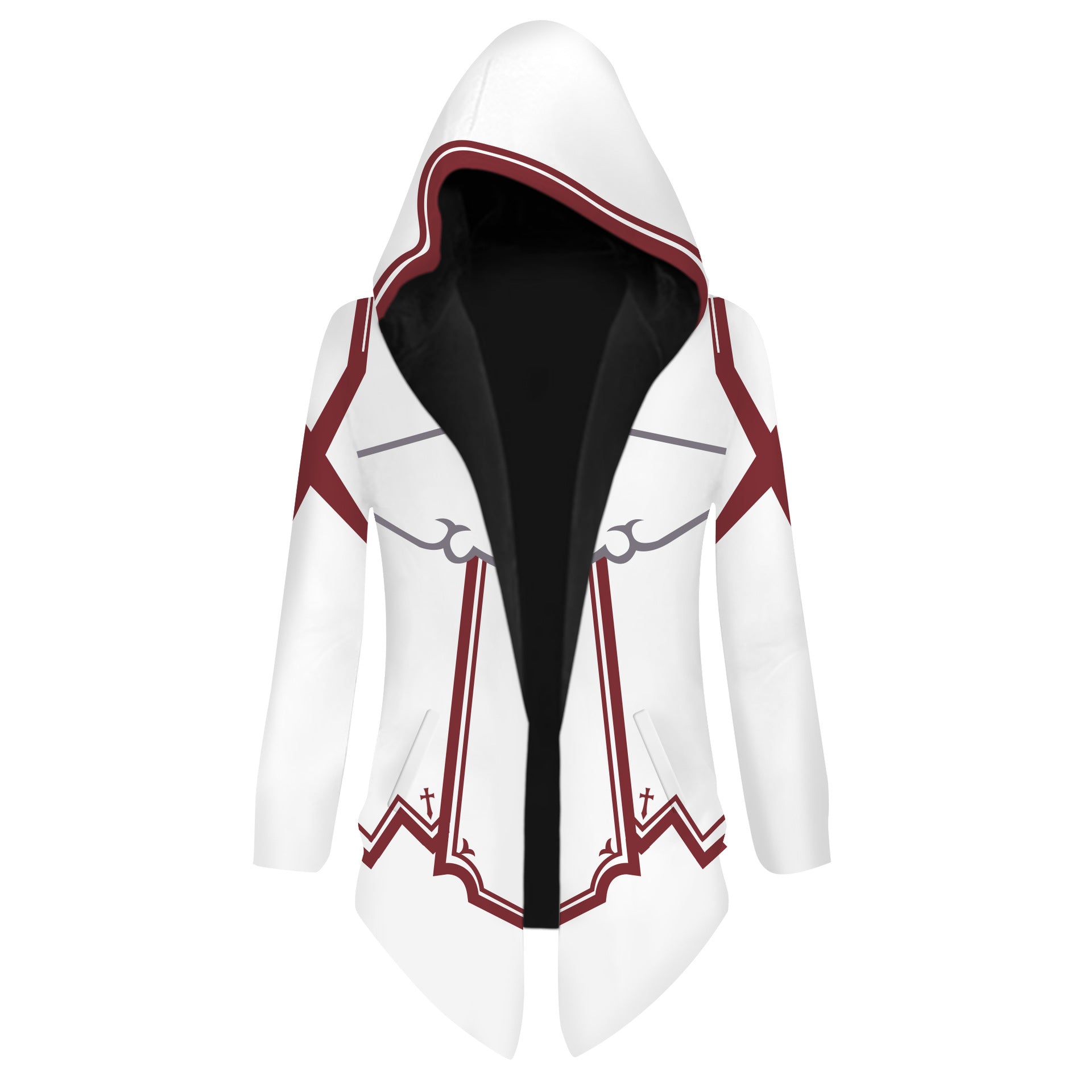 Unisex Casual Comic 3d Print Mid Length Trench Coat