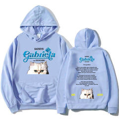 Kawaii KPOP Gabriela Cat Print Pullover Hoodie