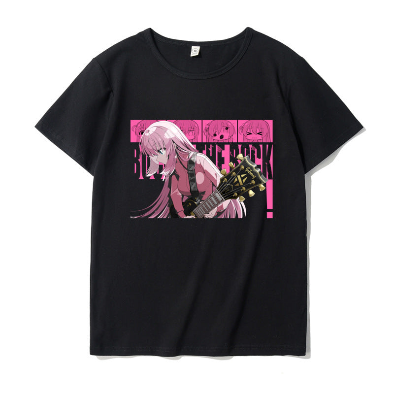 Bocchi Anime Cos Short Sleeve T-Shirt