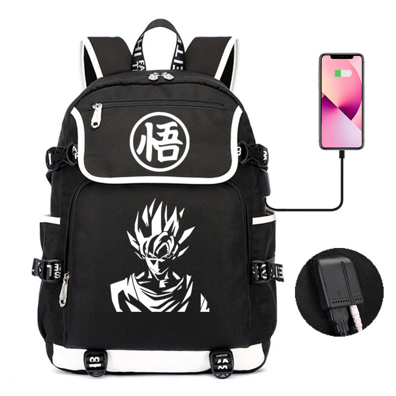 Goku Anime Pattern Large-capacity Backpack