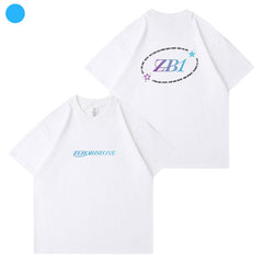 Casual ZB1 Logo Print Short-sleeved T-shirt