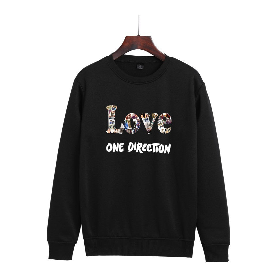 Casual LOVE Harry Print Crew Neck Sweatshirt