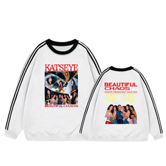 KPOP BEAUTIFUL CHAOS Round Neck Pullover Sweatshirt
