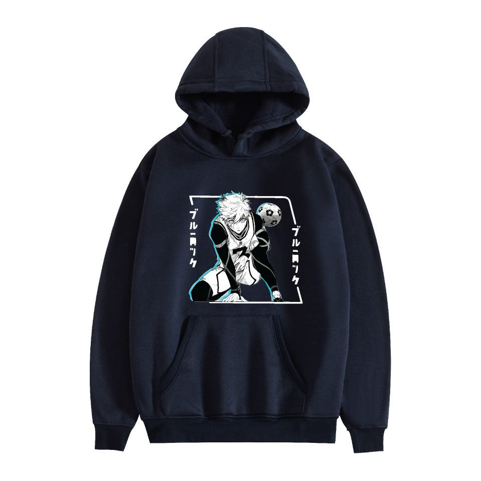 Unisex Anime Logo Printed Pullover Hoodie