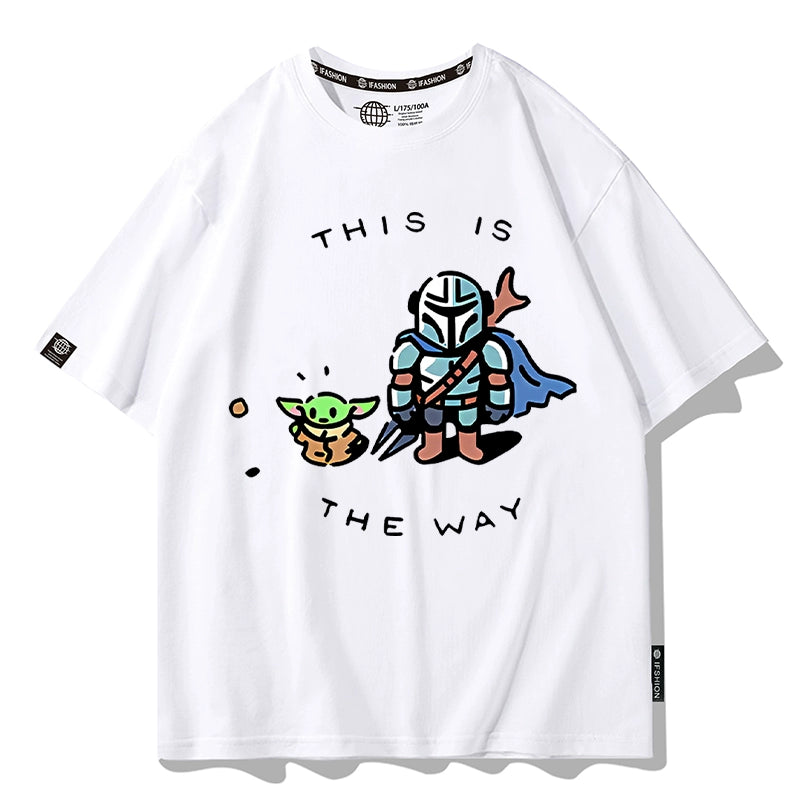 Men's Mandalorian Print Cartoon T-Shirt