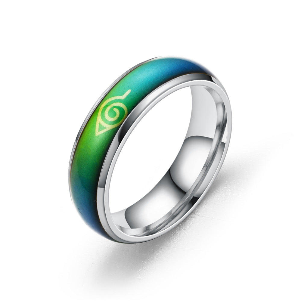 Stainless Steel Color-changing Anime Ring