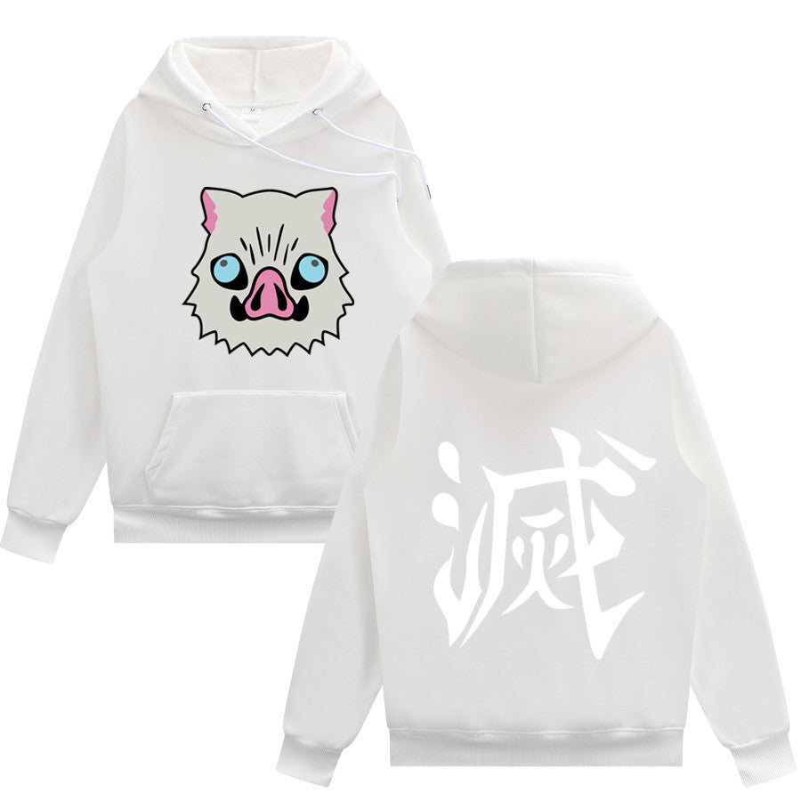 Men's Anime Letter Graphic Print Loose Hoodie