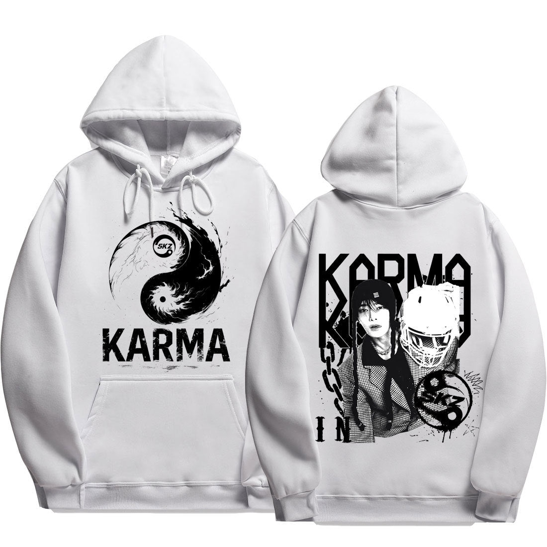 Casual Skz Karma Printed Hoodie Top