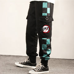 Casual Men's Anime Black Loose Sweatpants