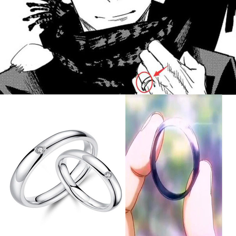 Trendy Anime Open Couple Ring