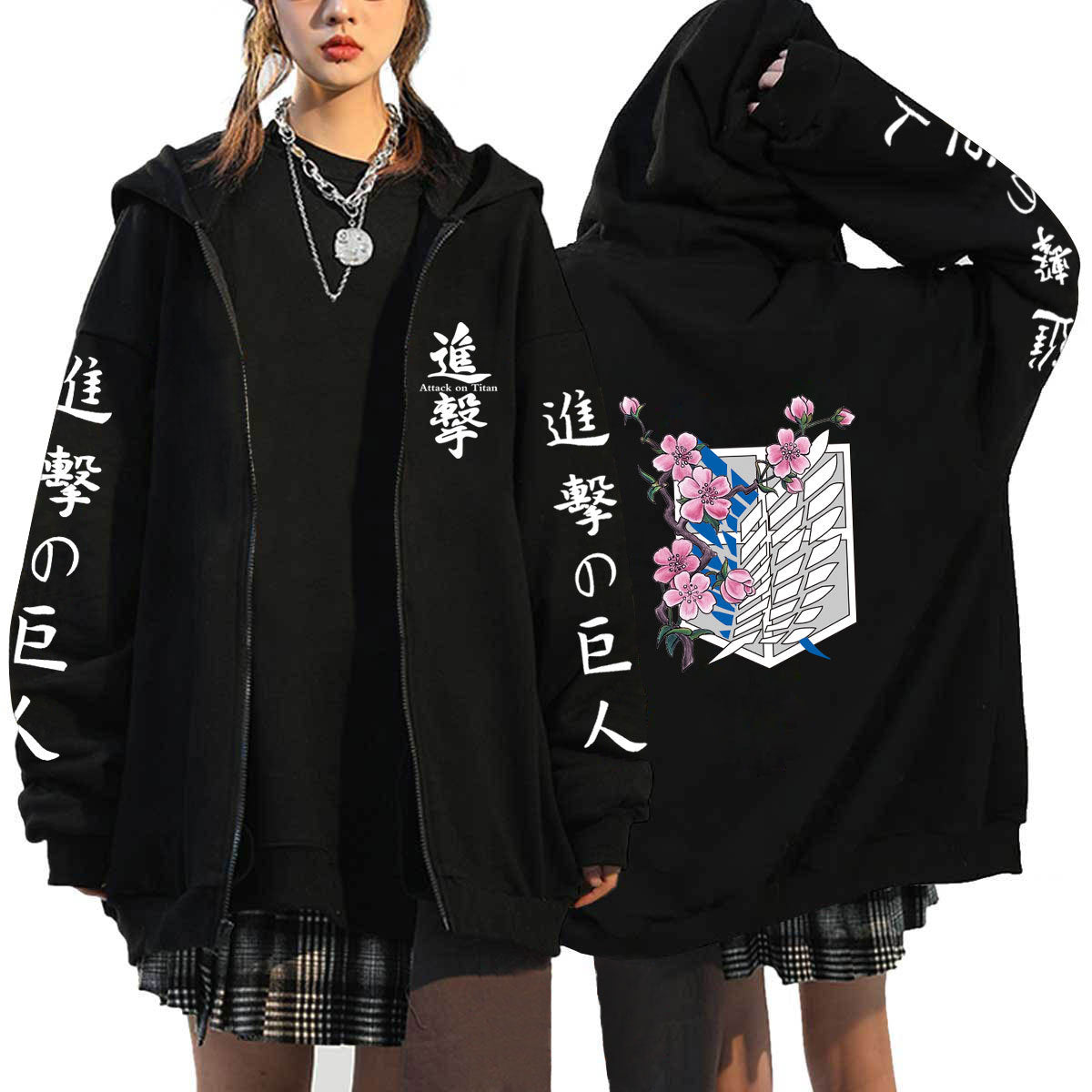 Unisex Anime Zip Up Casual Sports Jacket