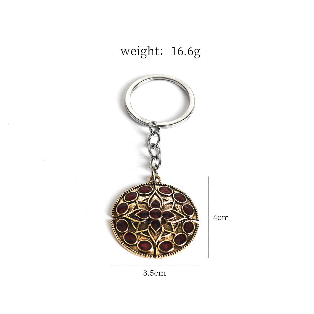 Game Red Amber Pendant Necklace Keychain