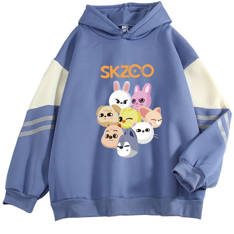 Cute Girls SKZ Doll Print Loose Hoodie