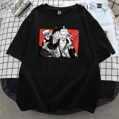 Unisex Luffy Zoro Loose Crew Neck T-Shirt