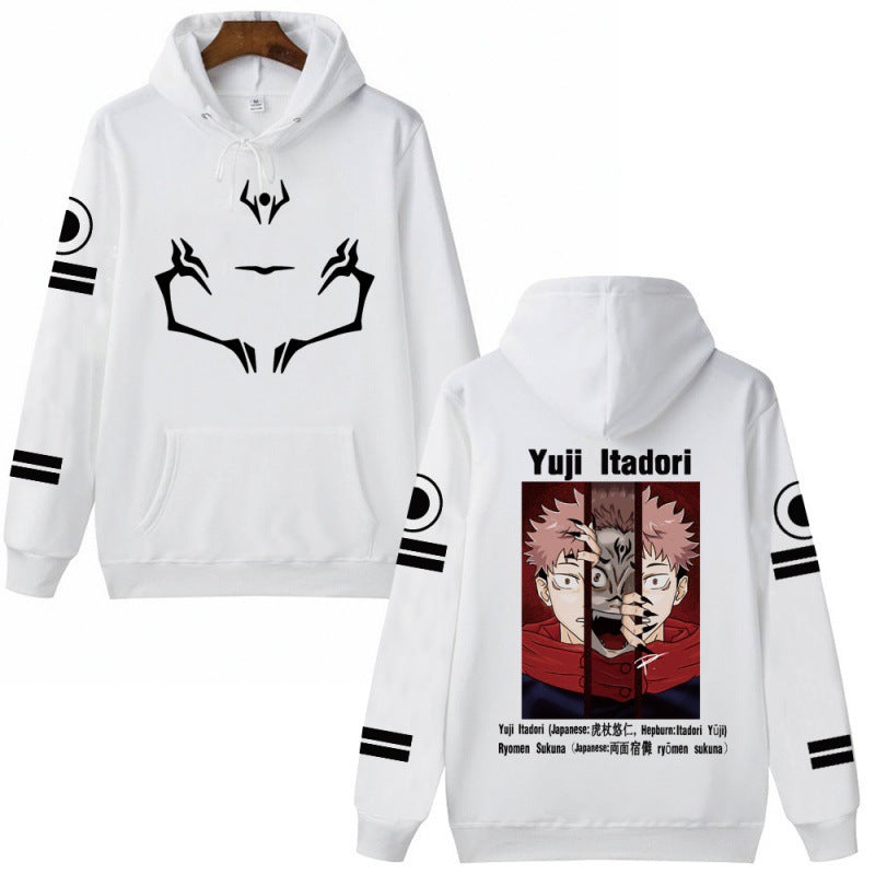 Unisex Anime Gojo Print Loose Hoodie