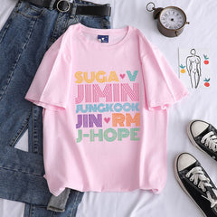 Cute Girls Kpop Cotton T-shirt