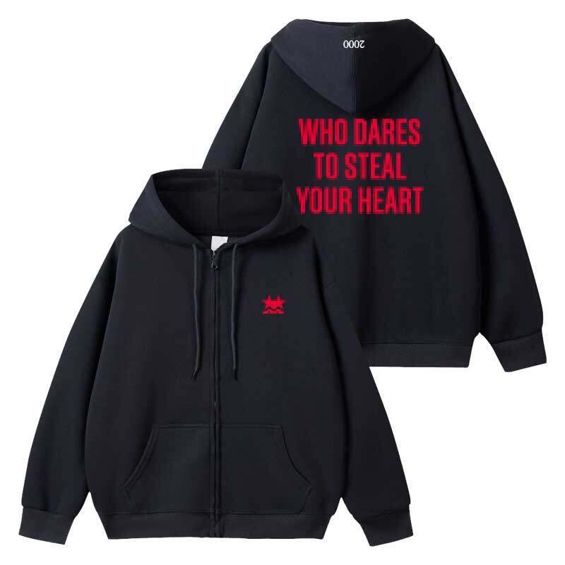 NctJNJM Letter Printed Zipper Hoodie