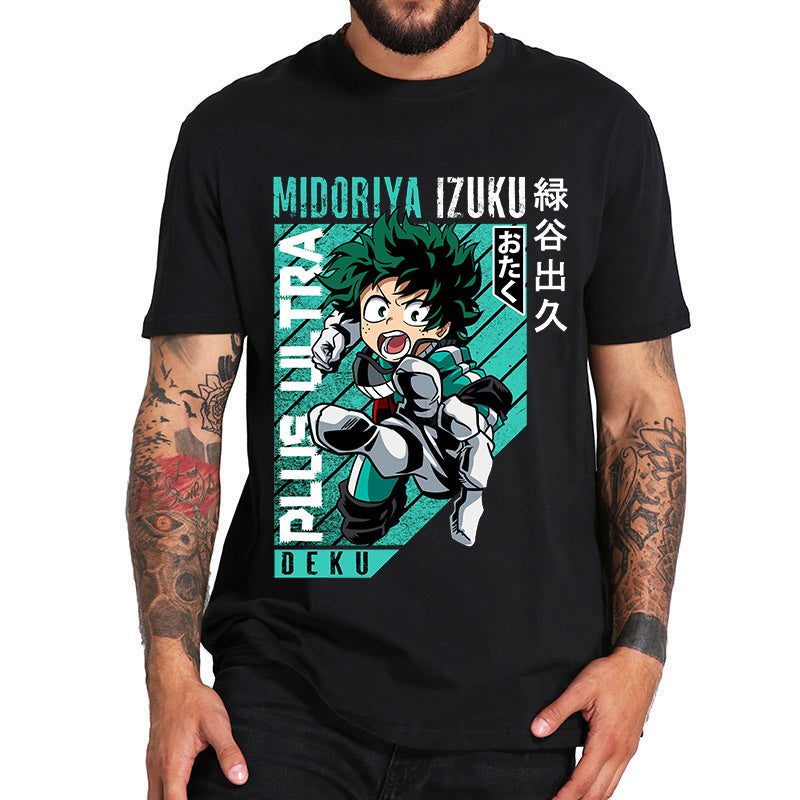 Trendy Anime Crew Neck Short Sleeve T-shirt