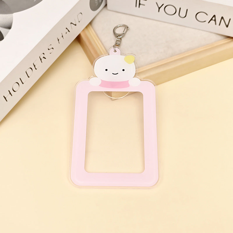 æ Karina Giselle Winter Ninging Acrylic Cartoon Card Holder Keychain