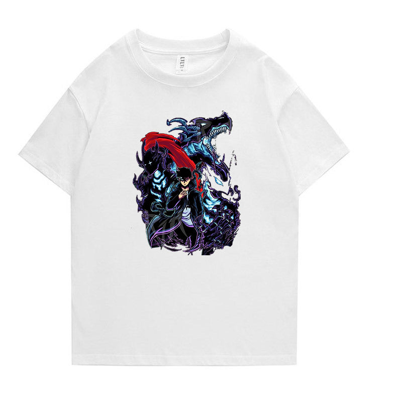 Unisex Anime Print Short-sleeved T-shirt
