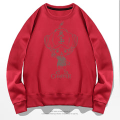 Casual Chopper Pattern Crew Neck Sweatshirt