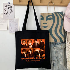 KPOP Album Poster Canvas Tote Bag