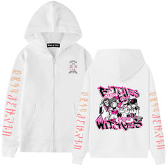 Lovely Girls Anime Print Zipper Hoodie