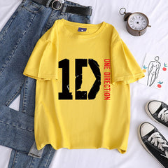 Casual 1D Short-sleeved Cotton T-shirt