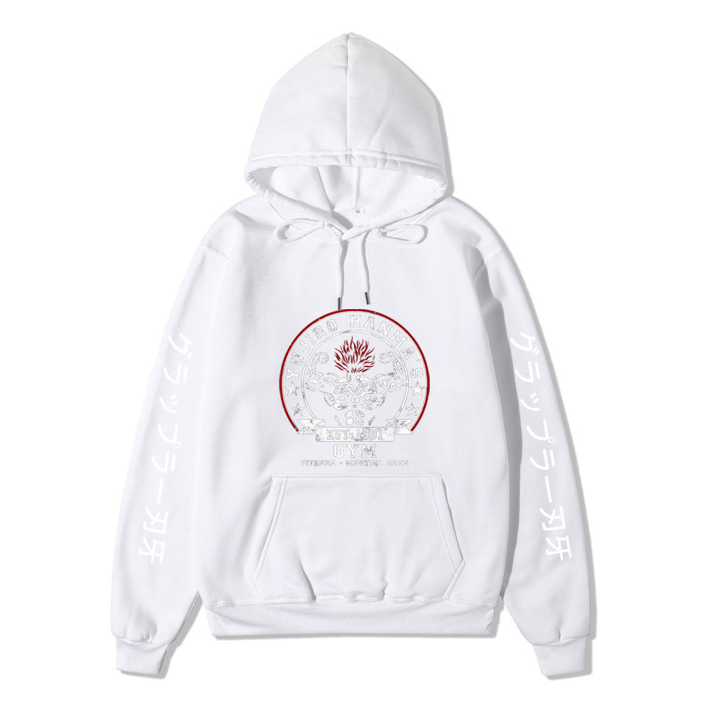 Unisex Baki Printed Loose Pullover Hoodie