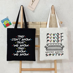 Pivot Friends We were on a break Tote Bag