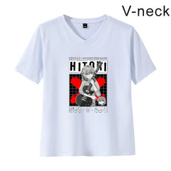 BOCCHI Anime V-neck Short-sleeved T-shirt