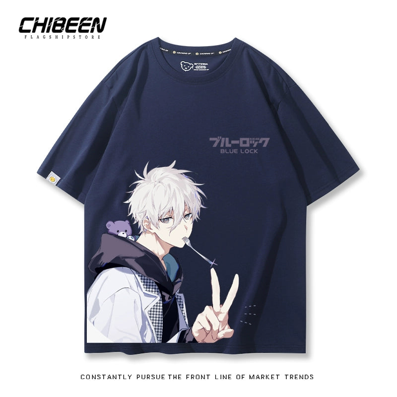 Unisex Anime Print Short-sleeved T-shirt