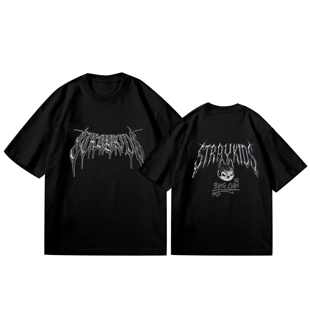 KPOP Evil Cartoon Logo Cotton T-Shirt