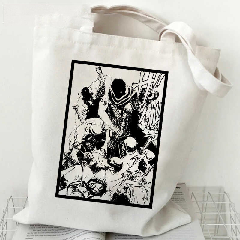 Anime Printed Canvas Shoulder Bag