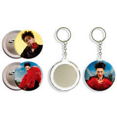 GD Magazine Cover Badge Mirror Keychain