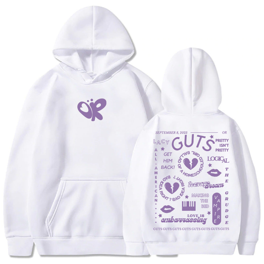 Casual Guts Olivia Printed Loose Hoodie