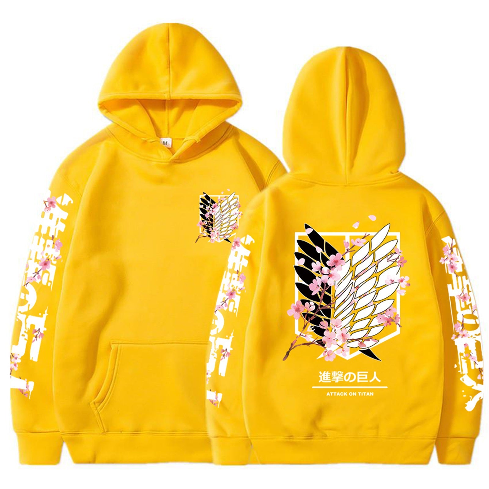 Unisex Anime Logo Printed Loose Hoodie