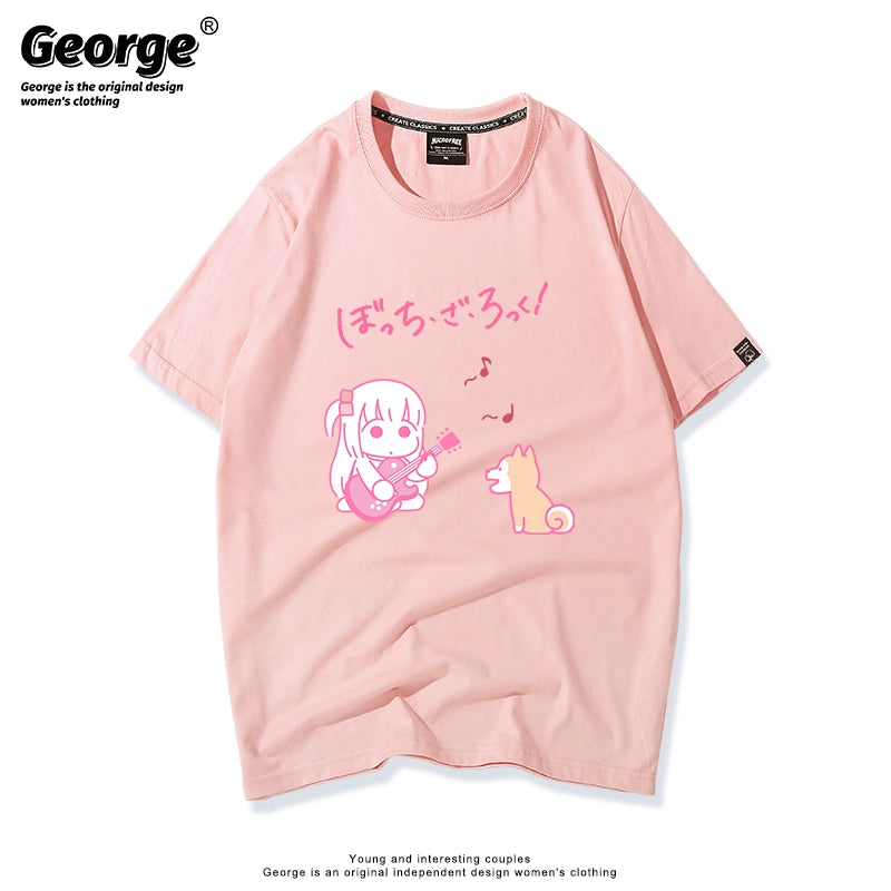 Cute Anime Graphic Short-sleeved T-shirt