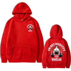 Dwight Schrute Gym for Muscles Print Hoodie