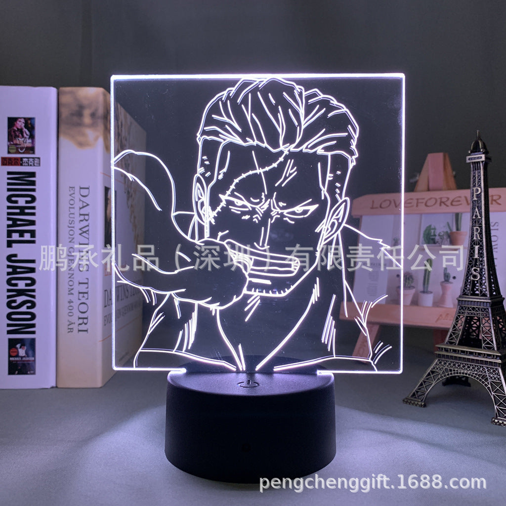 Colorful Luffy 3D Night Light
