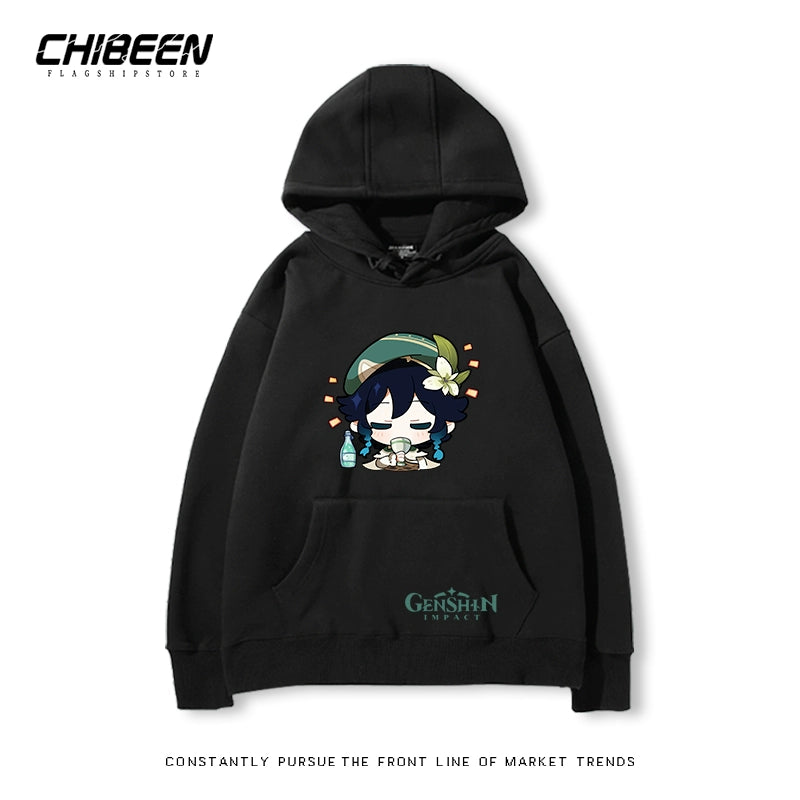 Unisex Venti Game Print Pullover Hoodie