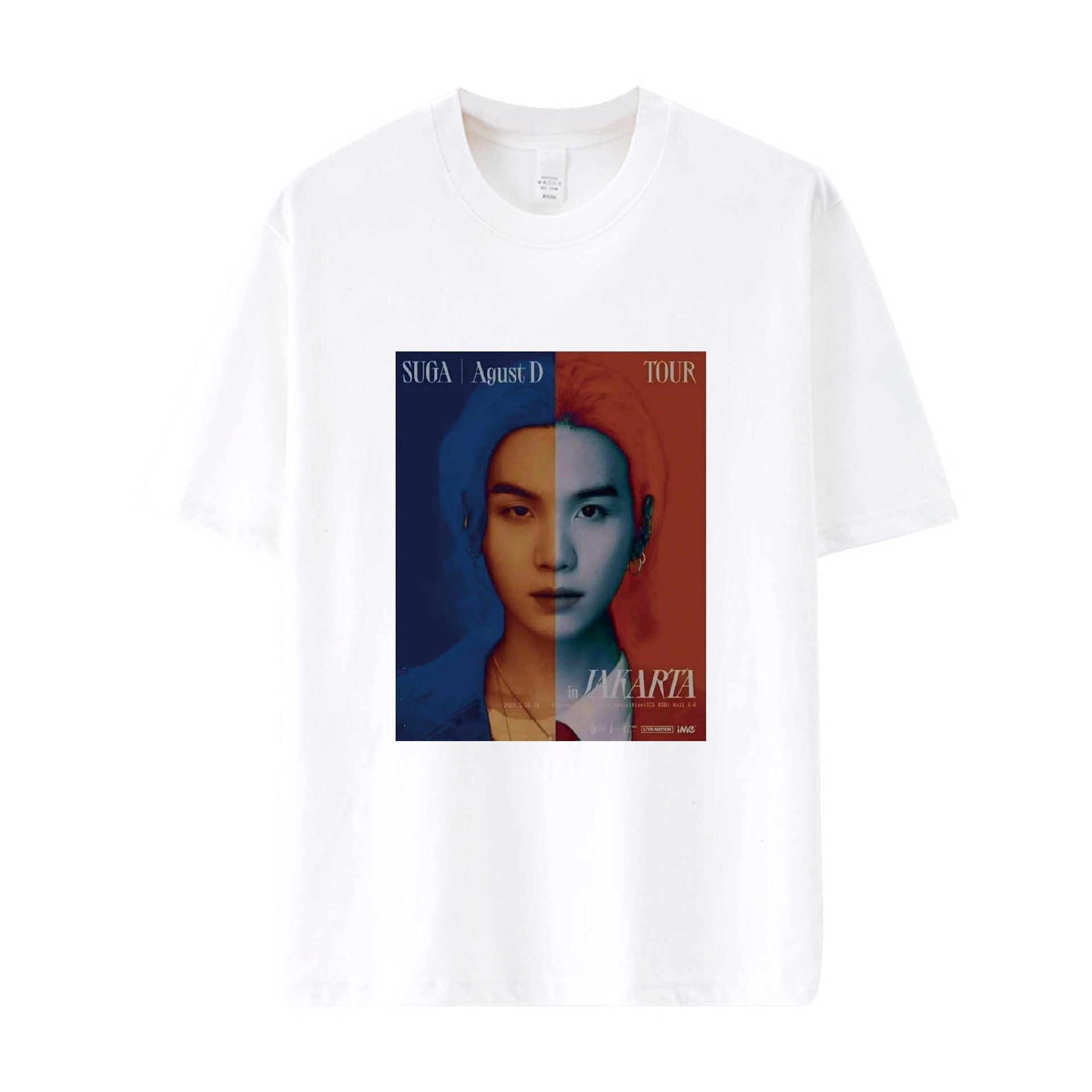 Unisex KPOP Agust D Print Loose T-Shirt