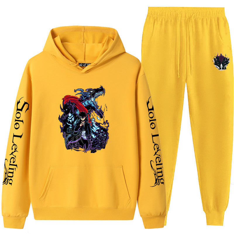 Casual Anime Graphic Hoodie Loose Pants
