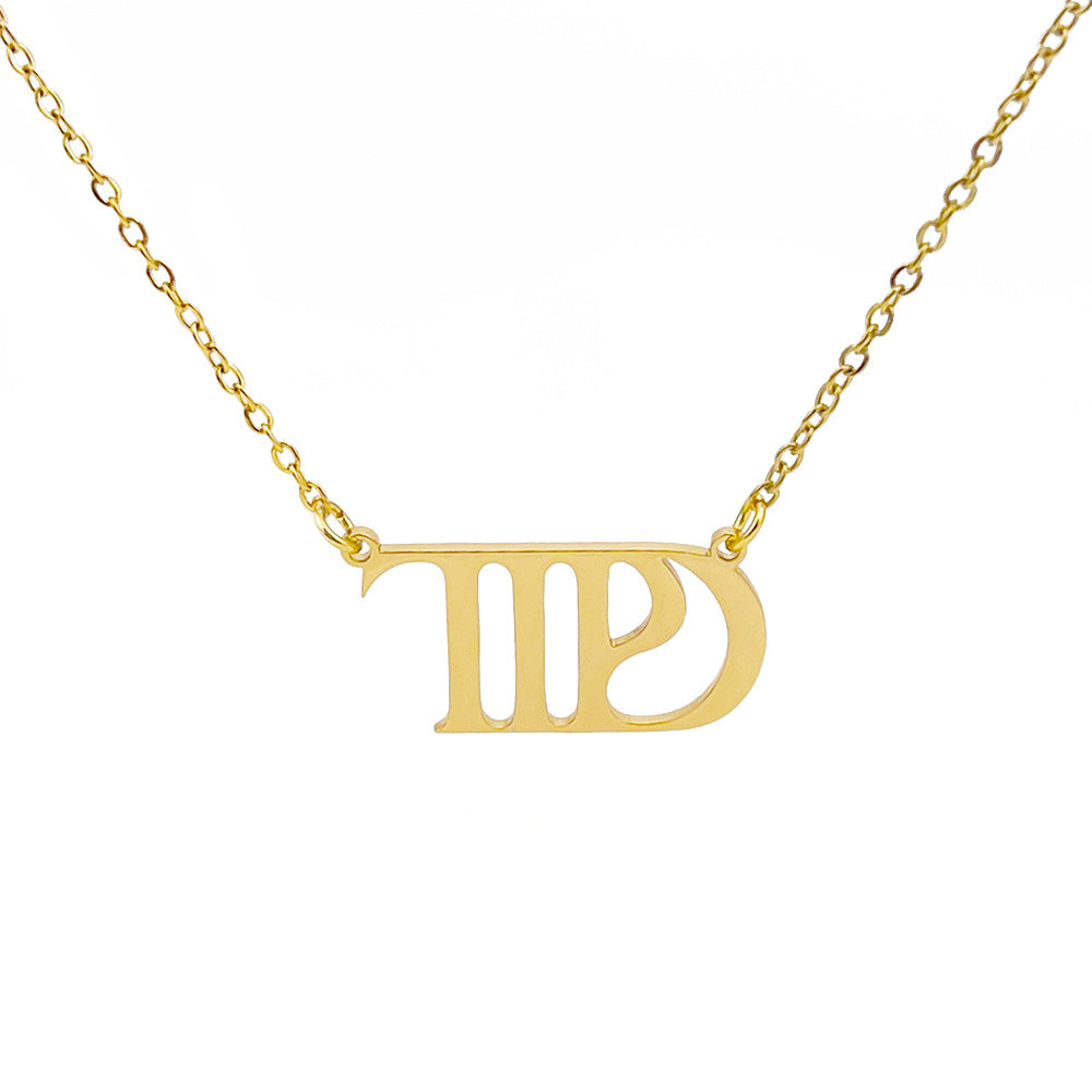 Exquisite Taylor Alphabet Logo Necklace